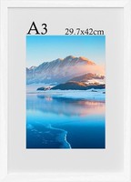 Bilderrahmen A3 29,7X42Cm Holz Weiß Wandmontiert Fotorahmen Dekoration