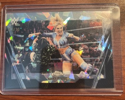 Karmen Petrovic Black 03/10 2026 WWE Topps Chrome Sapphire #54 NXT