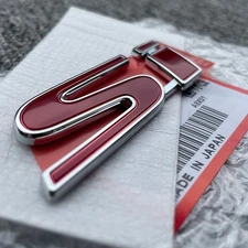 GENUINE OEM Red Si Emblem For Honda civic 2Dr 4Dr Trunk Rear Badge Sticker Decal