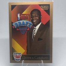 SkyBox 1990-91 #362 Derrick Coleman New Jersey Nets Rookie Base Set Card. rookie card picture