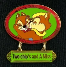 Mickey & Pals Sweet Kiss Pin Series Two Chips and a Miss LE Disney Pin 5495 