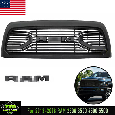 Fit For 2013-2018 Dodge RAM 2500-3500 Limited Front Grille W/Letters Grill Black