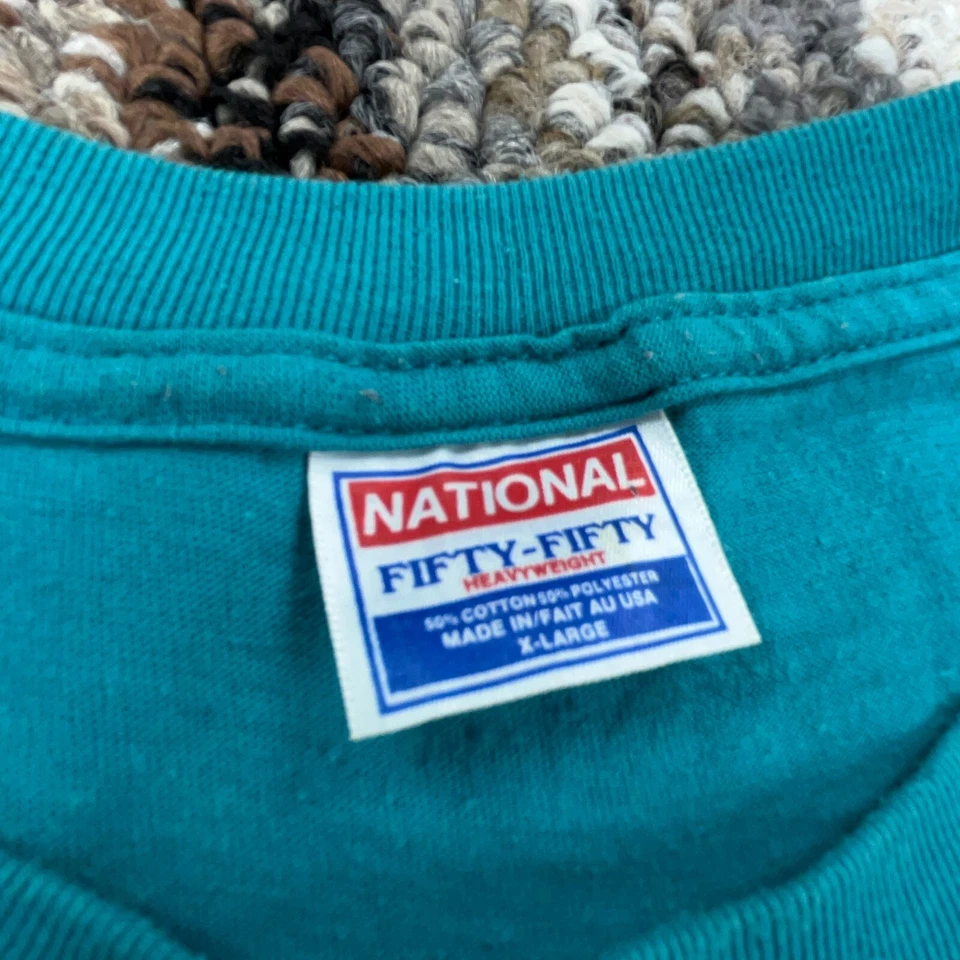 Camisa Coca Cola De Colección Hombres XL Azul Años 80 90 Puntada Única Hecha en EE. UU. Camiseta Coca-Cola Foto 3 de 4