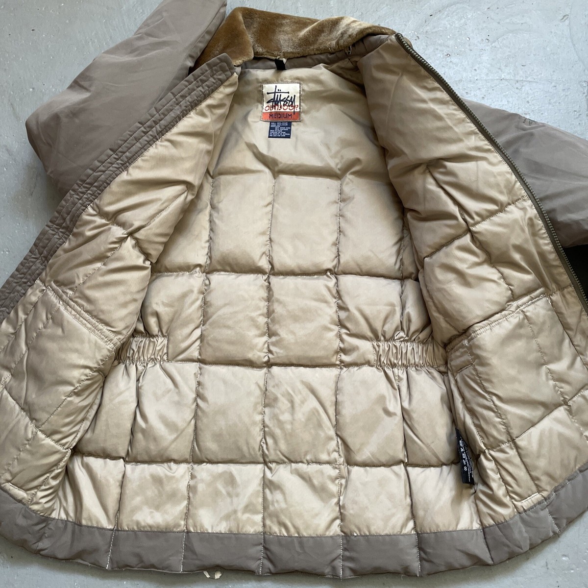 Vintage Stussy Outdoor Quilted Puffer Goose Down Parka Vintage Stussy Outdoor Quilted Puffer Goose Down Parka
