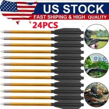 24PCS 6.25" Pistol Crossbow Arrows Bolts 50-80lb Aluminium Crossbow Arrows US