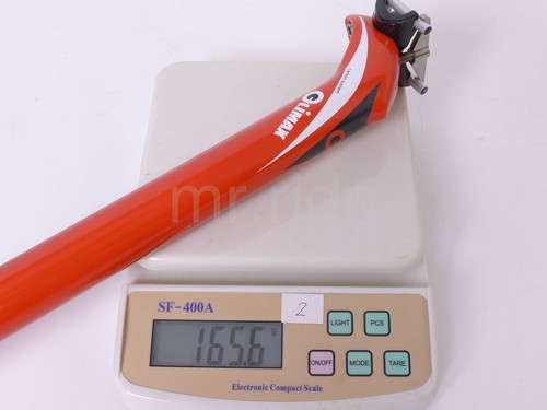 mr-ride 31.6x350mm 165g Climax SP03B carbon SeatPost SB25 Ti bolt road/mtb Red - Picture 9 of 14