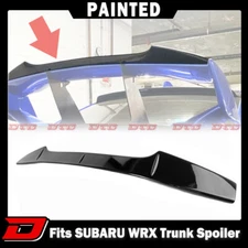 2015-2021 Fits SUBARU WRX STI 4th 4D Sedan Gurney Flap Trunk Lip Spoiler Black