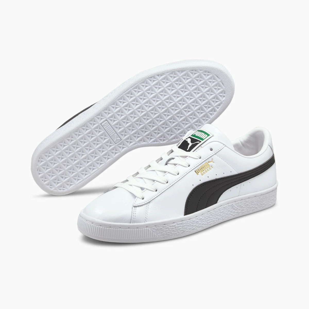 Puma basket hotsell classic white sneakers