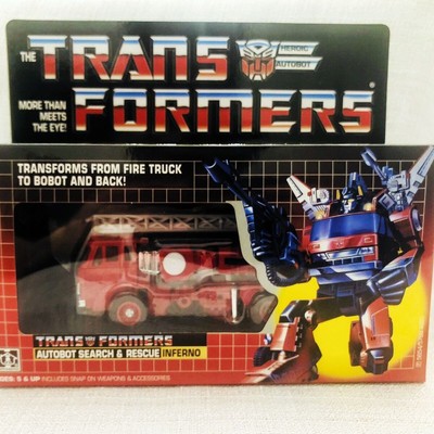Classic reissue. Transformer G1 fire engine box toy
