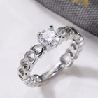 2.20CT CZ Classy Women Promise Ring Silver plated Lovely Ring For Valentine Gift — photo 1