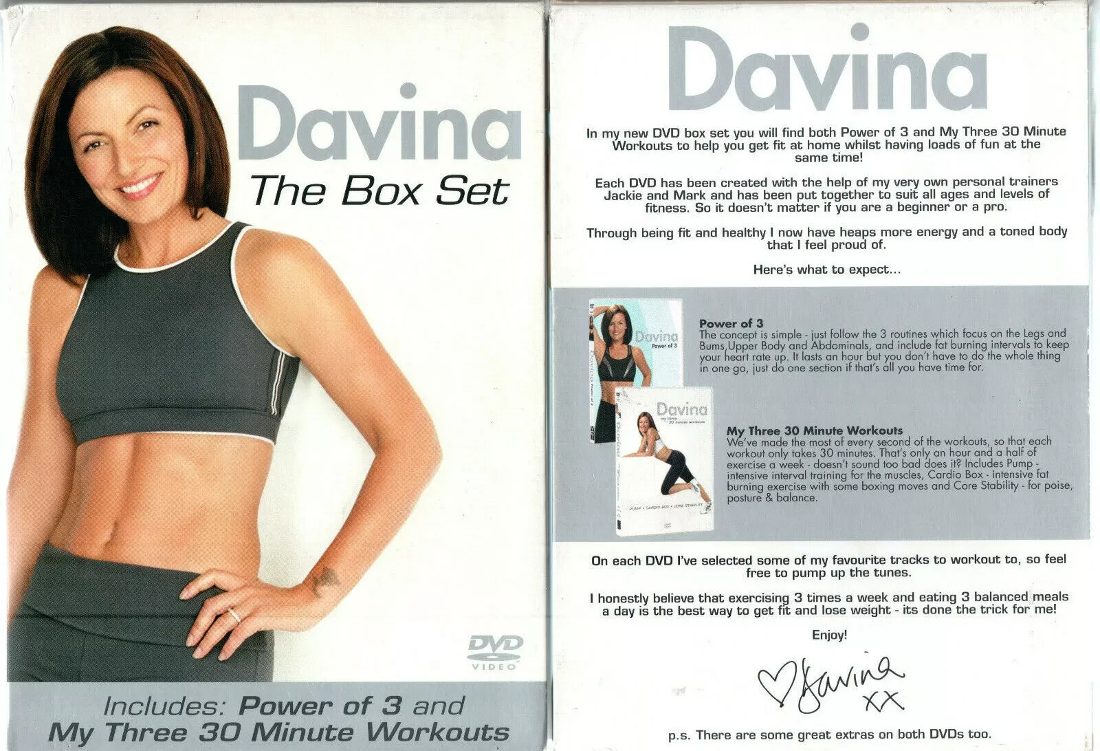 Davina - The Box Set (DVD) Power of 3 and my three 30 minute workouts ...