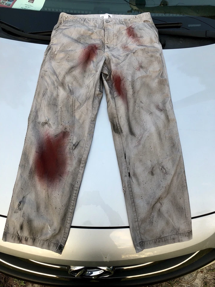 Jason Voorhees Part 4 Scuffed Hand painted Pants-high Quality- Plz Read Details - Image 3 of 4
