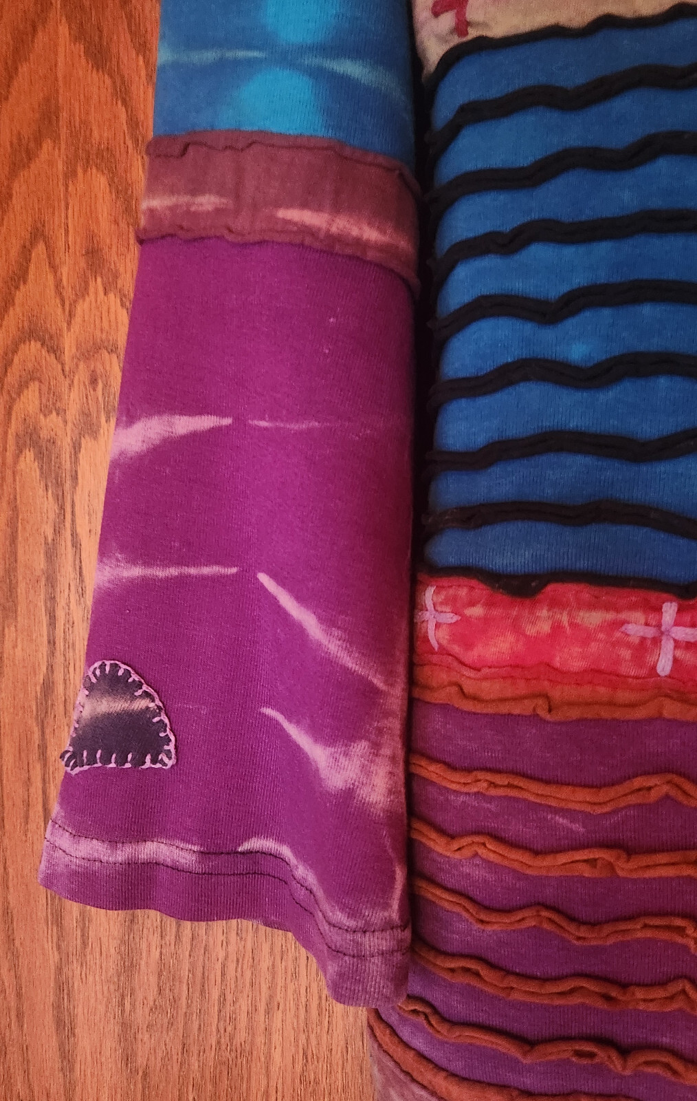 Patchwork Hoodie Jacket Multicolor Handmade Nepal - image 5