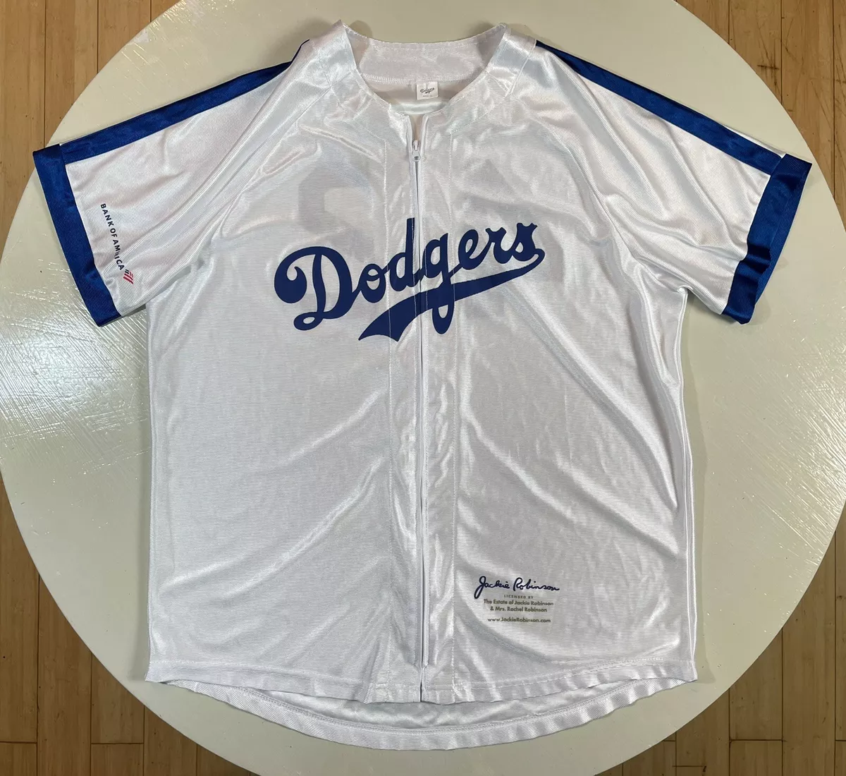 LA Dodgers Jersey XL White Full Zip Jackie Robinson MLB Baseball SGA  Giveaway