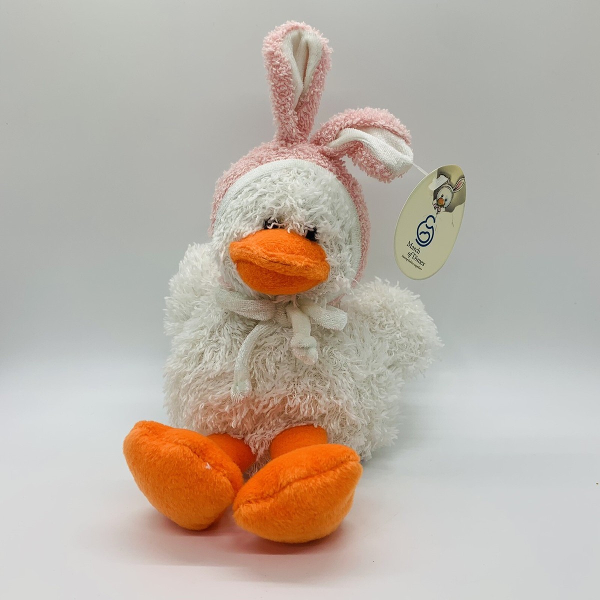 Plushland Bean Bag Plush Puddles Easter 2003 March of Dimes Duck