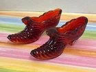 lot of 2 Fenton cat head red shoes glow slippers