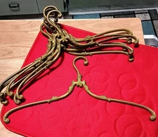 Vintage Mid-Century Heavy Brass German Coat Hangers