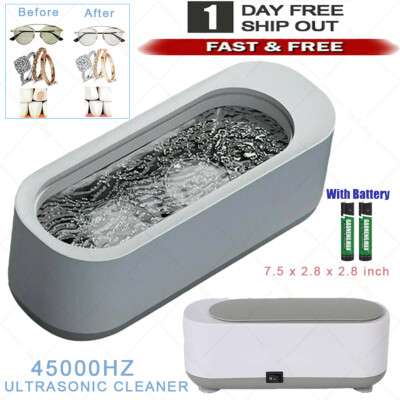 #ad #ad Ultrasonic Jewelry Cleaner Denture Glass Watch Ring Bath Tank Cleaning Machine $8.54