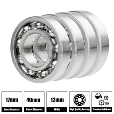 Kozelo Kugellager 2 Stück – 17x40x12 Mm, Chromstahl, Doppelt Gedichtet, ABEC1