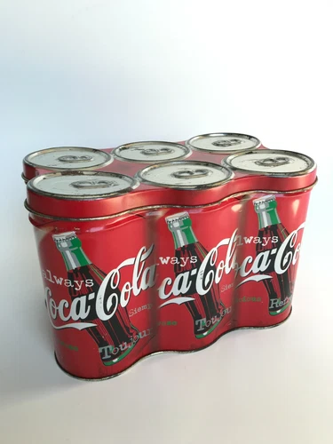 Vintage Six Pack Coca-Cola Tin Box 1998