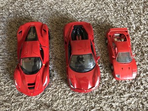 Maisto 1 18 Scale Die Cast Laferrari 4 Gtb Burago F40 1 24 Ferrari Lot Of 3 Ebay