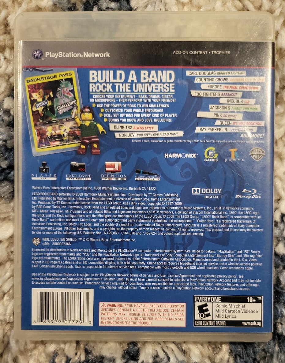 Playstation 3 Lego Rockband PS3 Video Game | eBay
