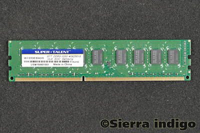 Super Talent W1333EB4GS DDR3-1333 4GB ECC Server Memory RAM