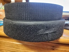 Hook and Loop sew on BLACK  Heavy Duty  2" and 4 "  by the Yard  Bounce  Repair