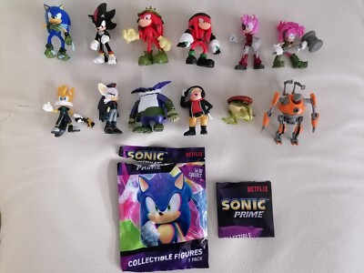 Lot De 6 Figurines Sonic – Sega – Plastique PVC – Occasion