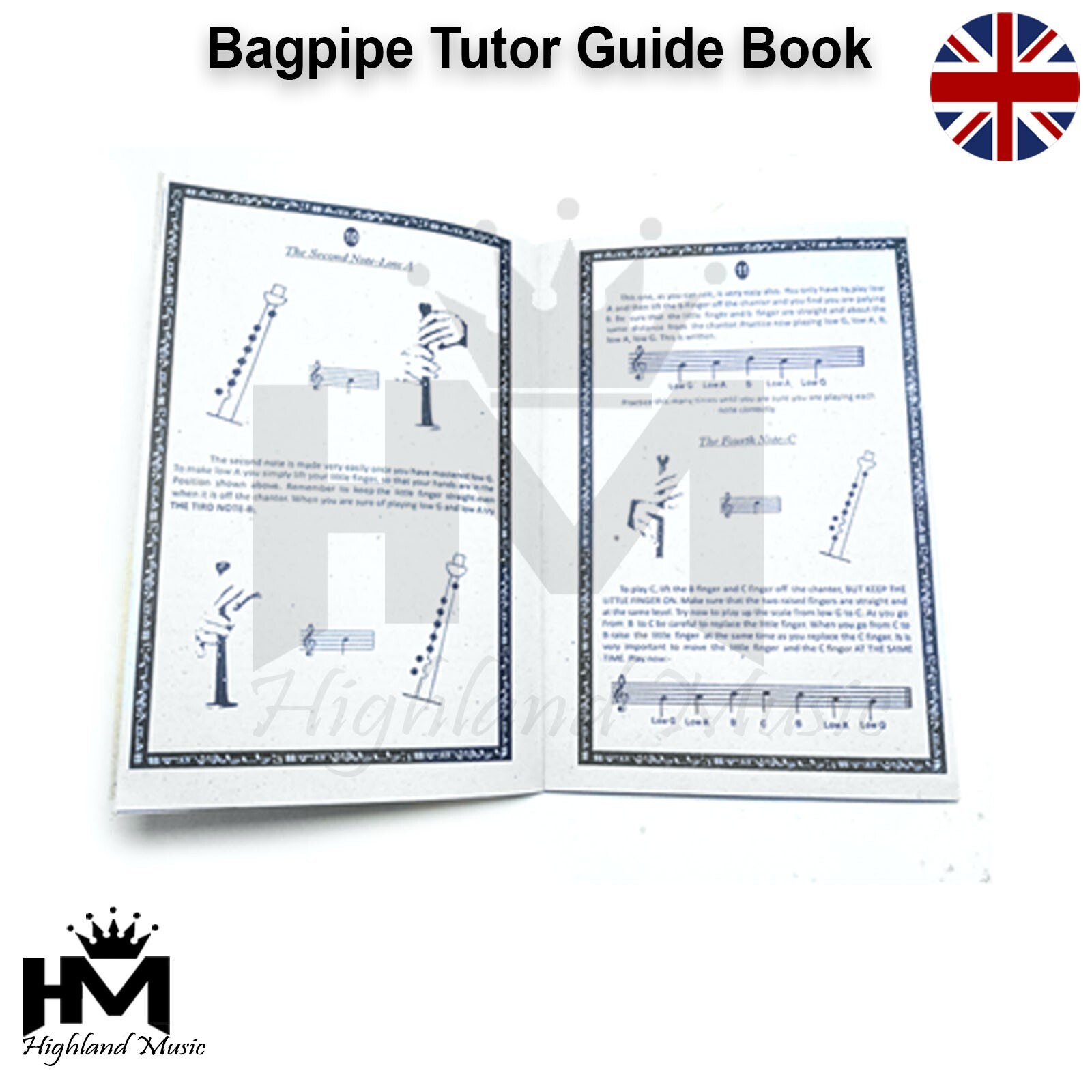 Bagpipe Learning Guide Book For Beginners Highland Bagpipe Practicing
