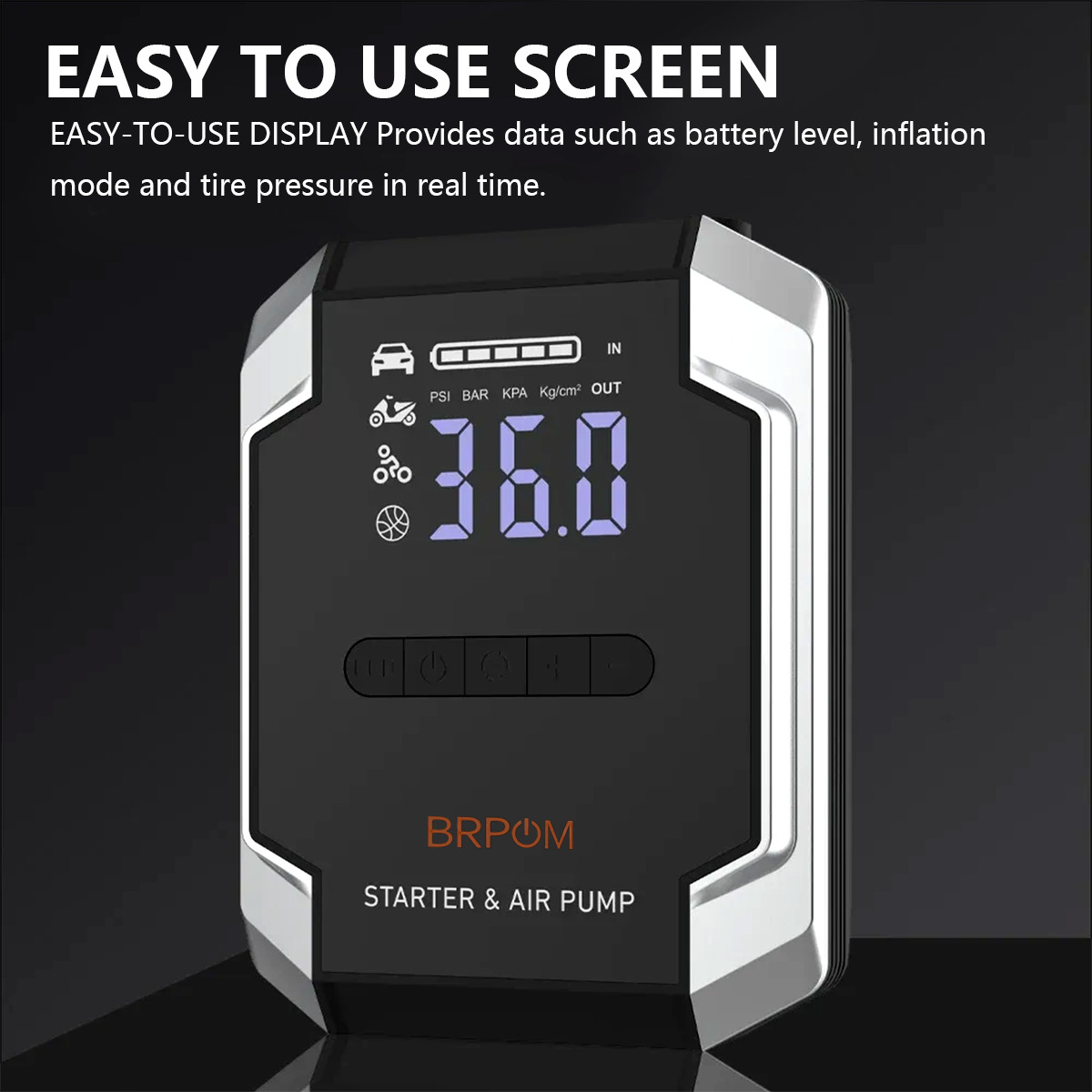 8500A Car Jump Starter With Air Compressor Pack Booster 12V Power Bank