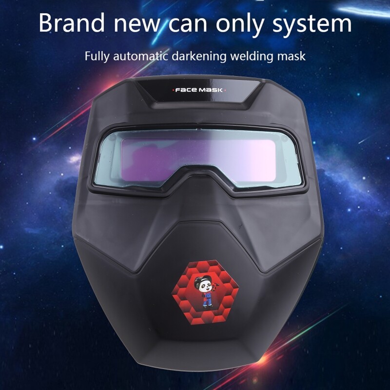True Color Solar Power Auto Darkening Welding Helmet Strong Light Proof