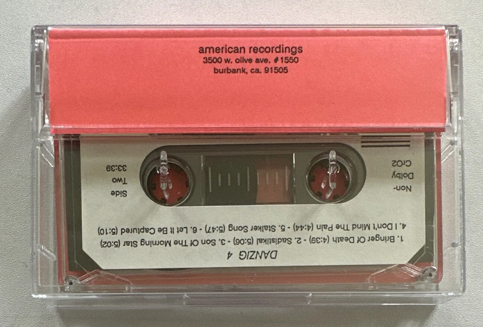 Danzig 4  Promo Cassette Tape American Recordings Rare Ex / Mint Condition - Image 3 of 4