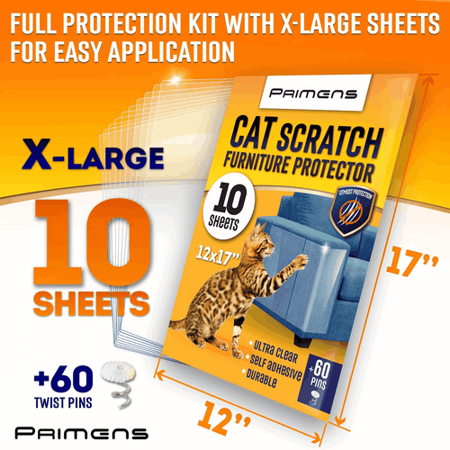 Heavy Duty Cat Scratch Deterrent Furniture Protectors for Sofa 10 XLarge Sheets - Picture 3 of 7
