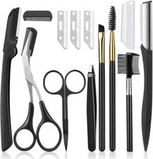 12pc Eyebrow Razor Set Trimmer Tool Kit