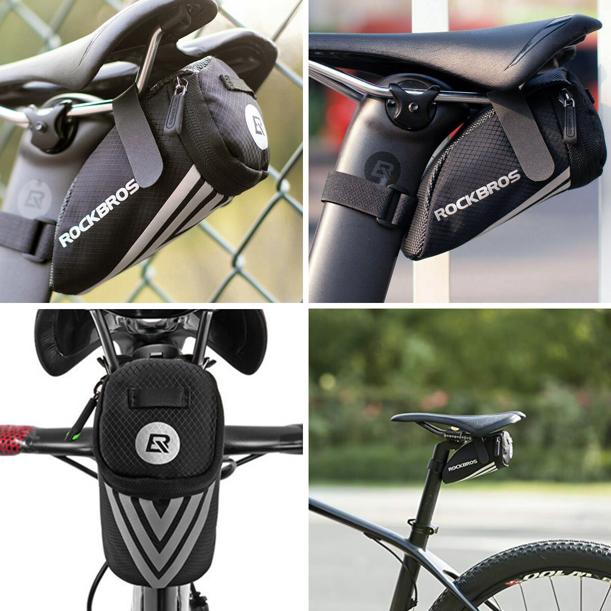 ROCKBROS Bike Saddle Bag Bicycle Seat Bag Under Seat Bike Tail Storage
