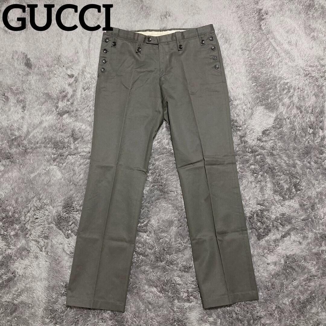 GUCCI Slacks Pants men Size 48 R Khaki Green auth | eBay GUCCI Slacks Pants men Size 48 R Khaki Green auth | eBay