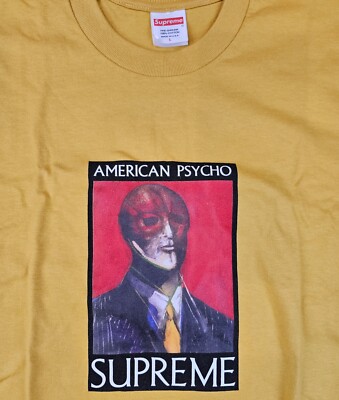 Tシャツ・カットソー Supreme American Psycho T-Shirt Mustard Supreme American Psycho Tee FW23 Mustard Yellow Men's Size