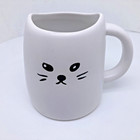 Cat Face 10 oz Mug White Minimalist Feline Super Cute! — photo 6