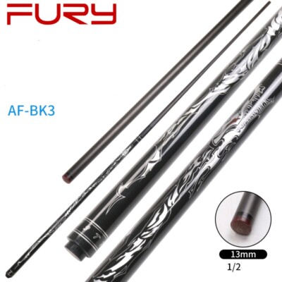 FURY 58'' Carbon Fiber Energy Break Kick-Off  Billiard Pool Cue Stick 13mm