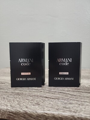  ARMANI CODE GIORGIO ARMANI PARFUM SAMPLE SPRAY 1.2 ML 0.04 FL OZ NEW MENS (2)