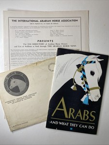 1958 Arabian Horse ARABS HORSES BOOKLET 30 PAGES 3 Item Lot