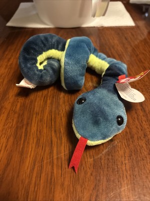Ty Beanie Baby Hissy Snake Beanbag Plush Original Tag 1997 PE 4185 Gen 5