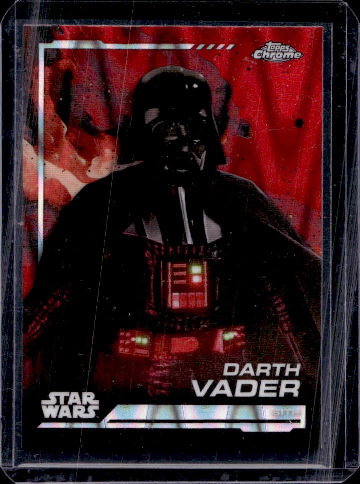 2024 Topps Chrome Star Wars Darth Vader Red Blaster Raywave Refractor #66