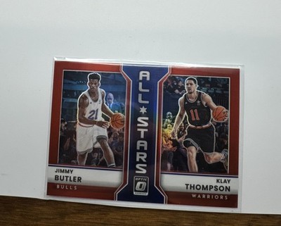 JIMMY BUTLER KLAY THOMPSON 2022-23 Donruss Optic#16 All Stars Red /99 Prizm