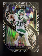 2024 Panini Select Breece Hall Premier Zebra Prizm Shock #111 New York Jets