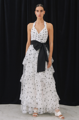 bcbg maxazria dress NWT BCBG MaxAzria Giulietta in Off White Polka Dot Tulle Halter Gown Dress  8