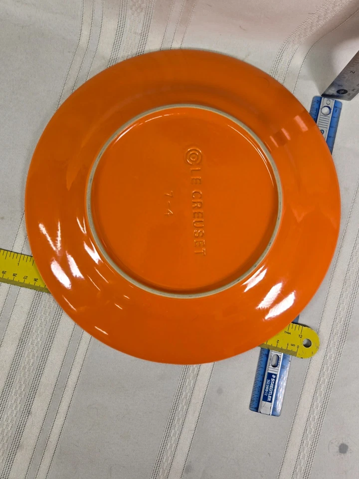 Plato de Cena Le Creuset 12" Naranja Volcánico Llama USO PESADO Foto 3 de 3