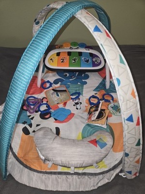 Baby Einstein Kickin' Tunes 4-in-1 Infant Baby Activity Gym &Tummy Time Play Mat