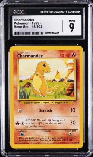 1999 POKEMON BASE SET #46 CHARMANDER CGC 9